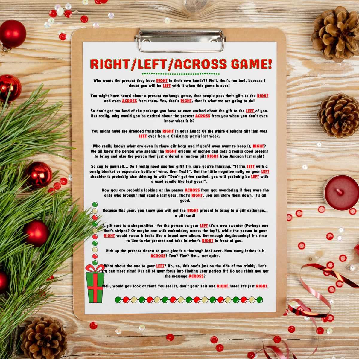 printable funny left right gift exchange stories printable funny left right gift exchange stories