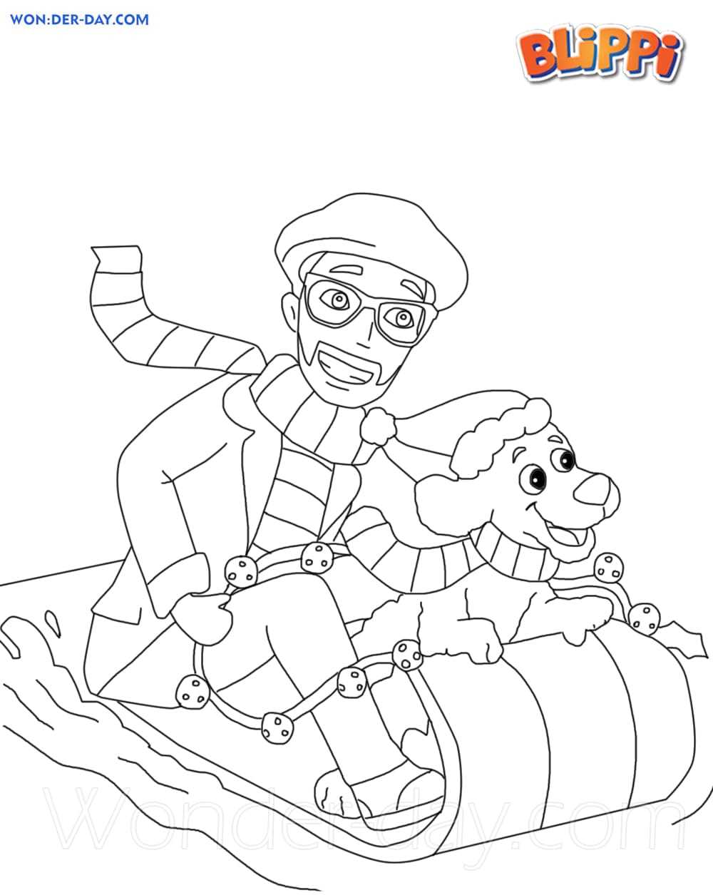 blippi coloring pages printable