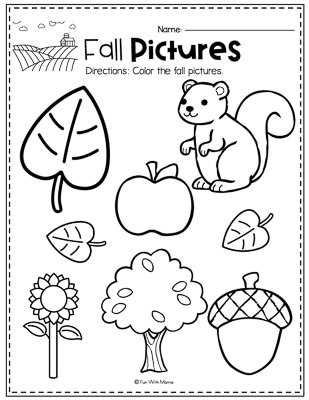 fall preschool activities printables