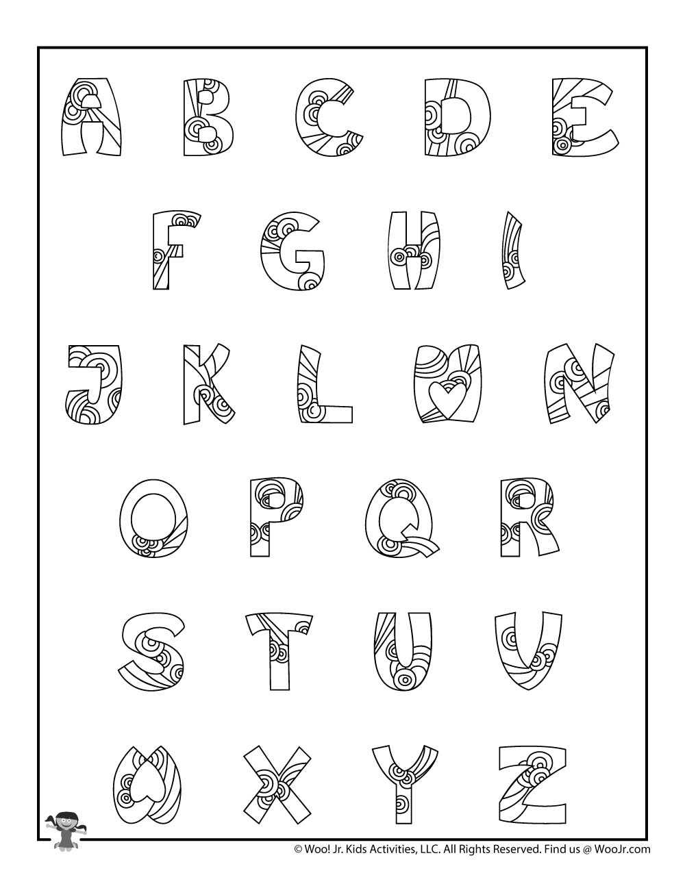 printable bubble alphabet letters