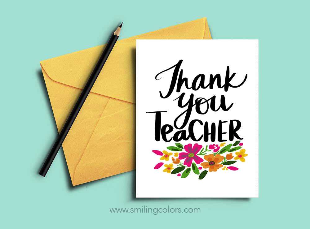 free printable thank you cards for teachers from students