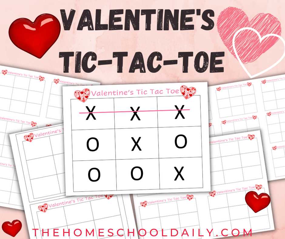valentine tic tac toe printable