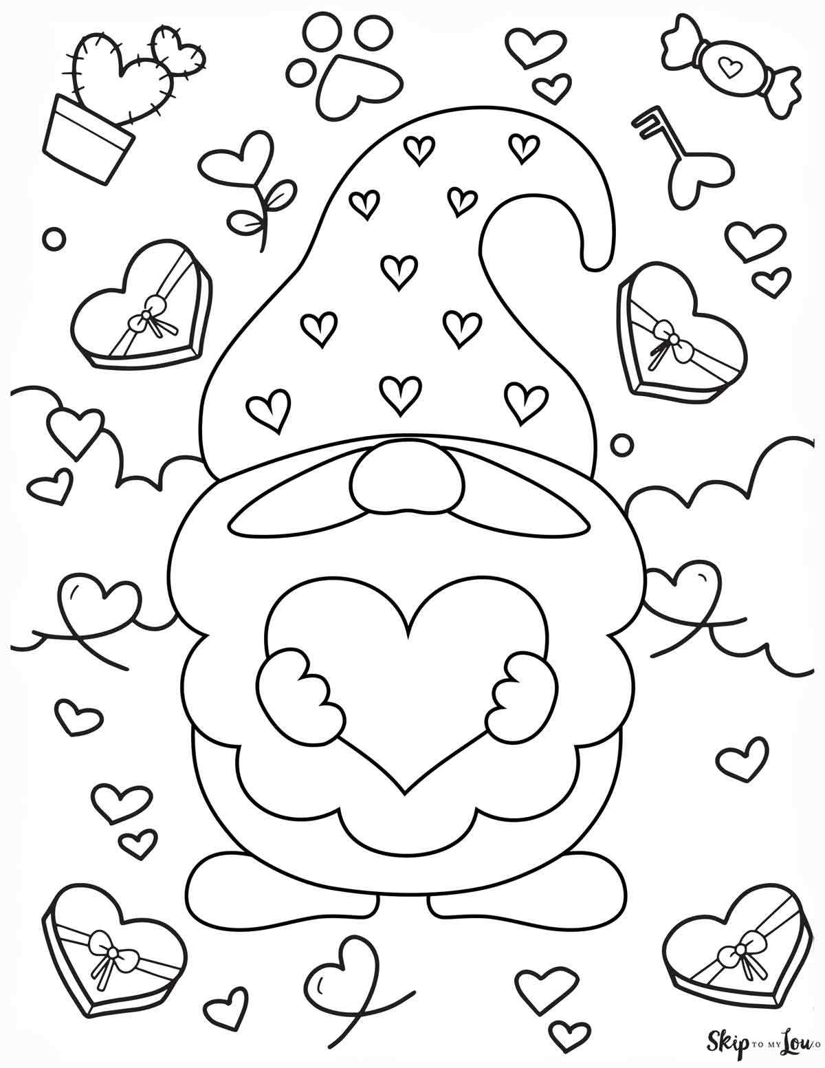 valentines coloring pages printable free
