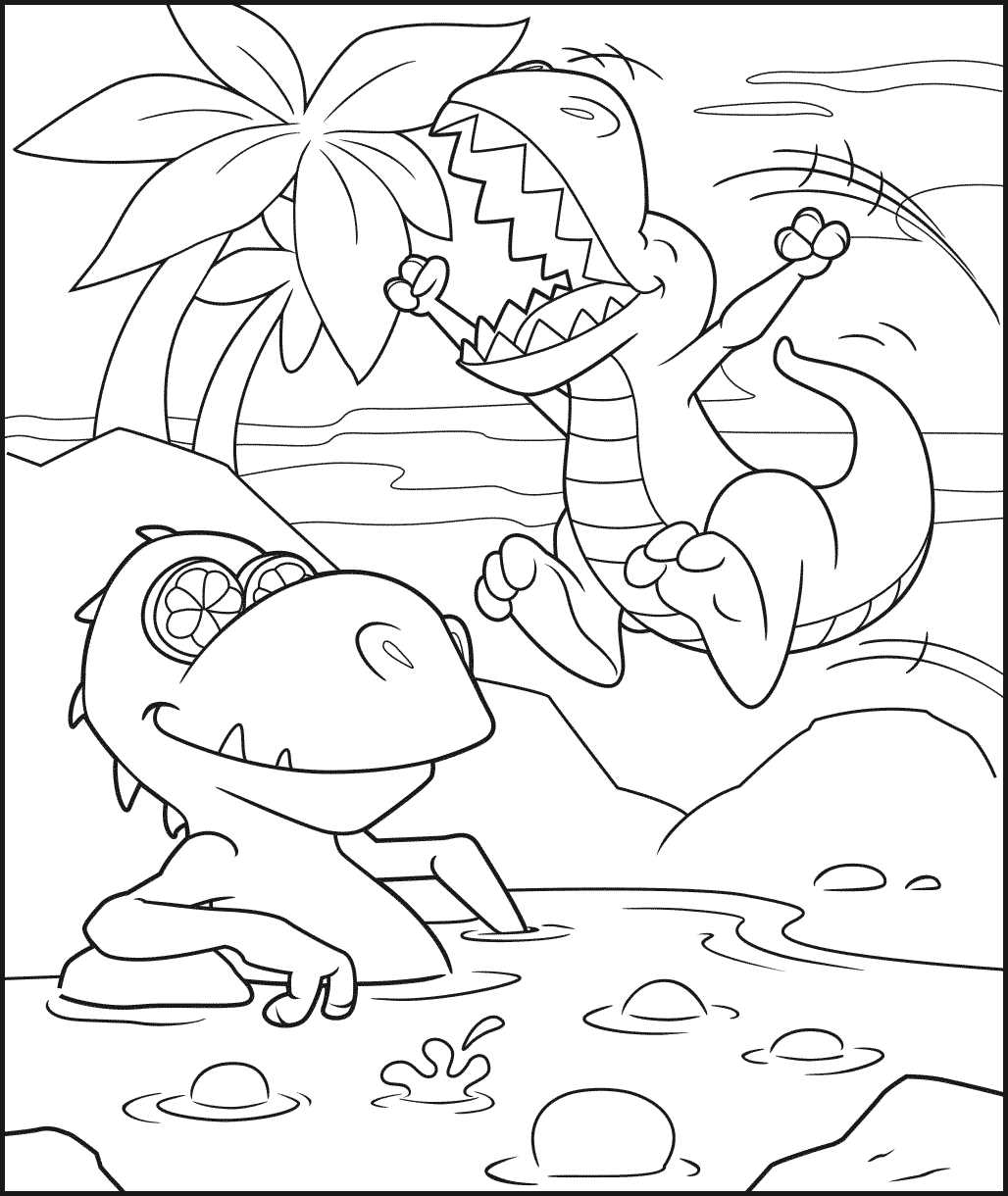 t rex printable coloring page