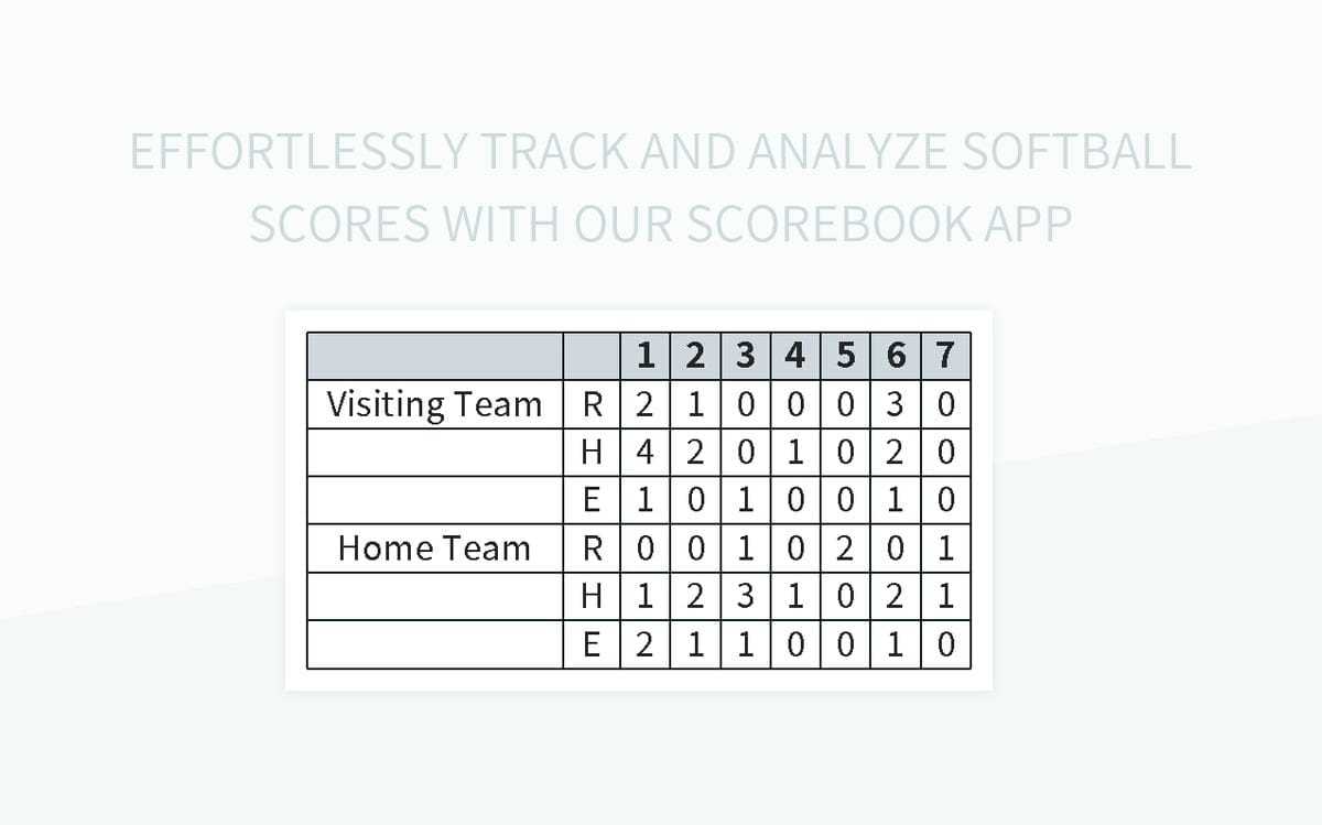 printable softball scorebook
