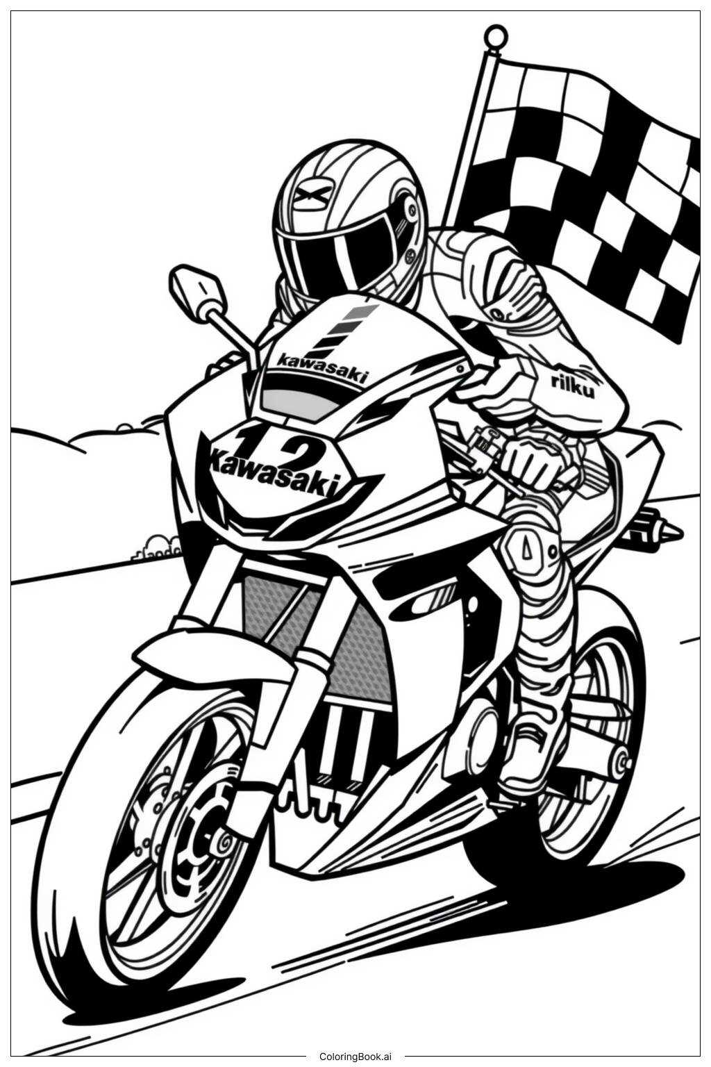 coloring pages motorcycle printable