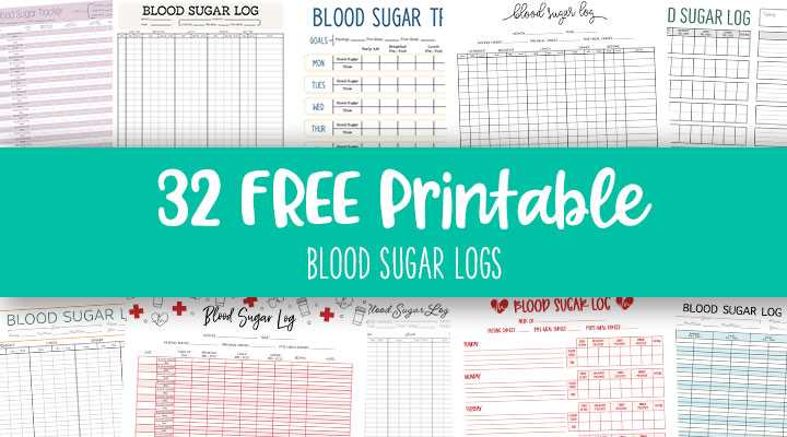 blood glucose log sheet printable