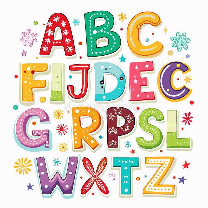 printable colored letters of the alphabet