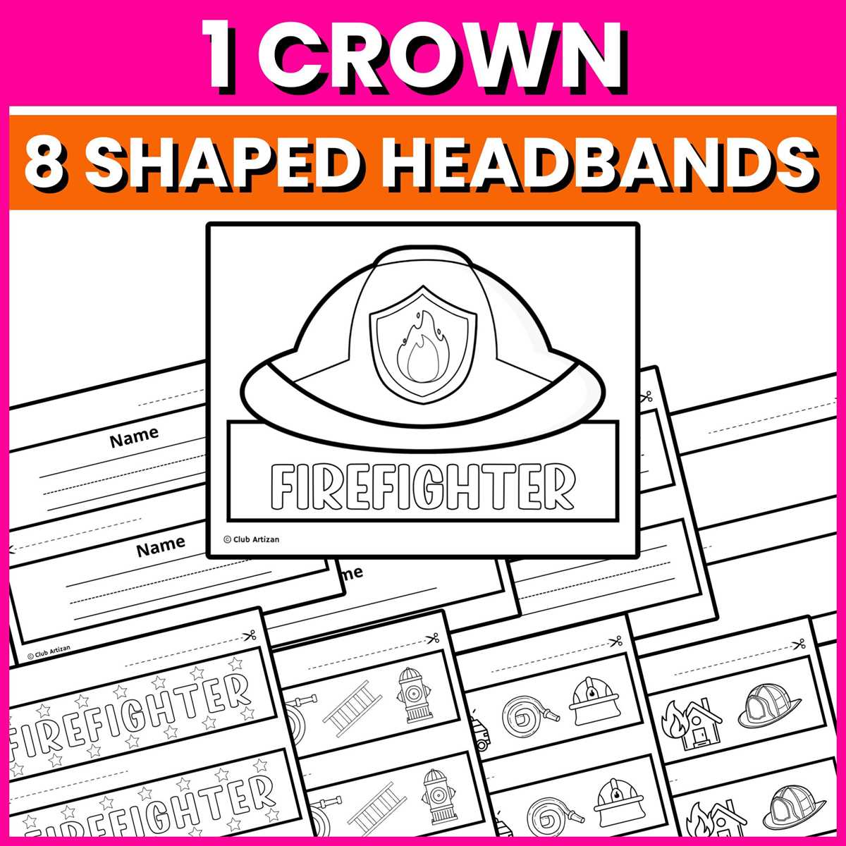 free printable firefighter hat template printable