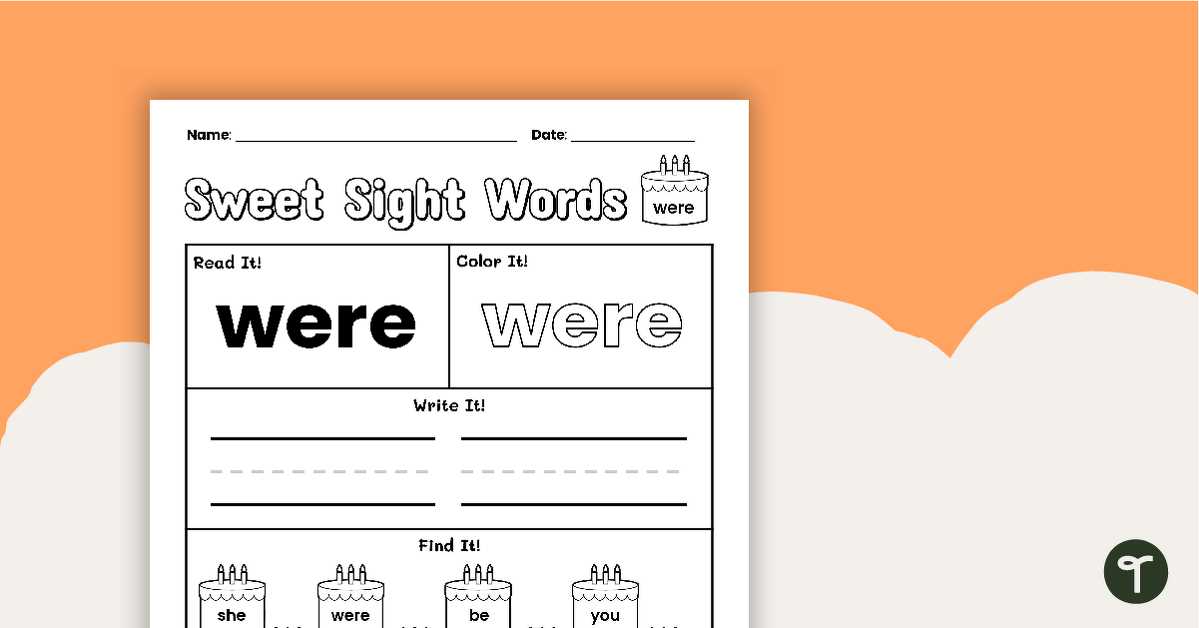 free sight words printables
