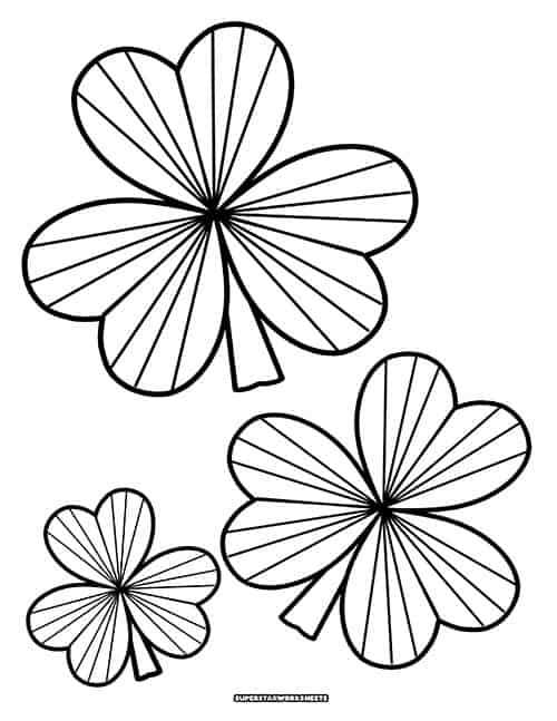 free printable shamrock coloring page free printable shamrock coloring page
