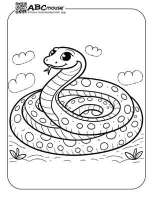 printable coloring pages of snakes