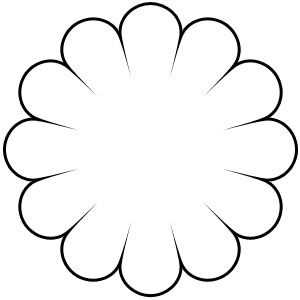 printable flower petal template