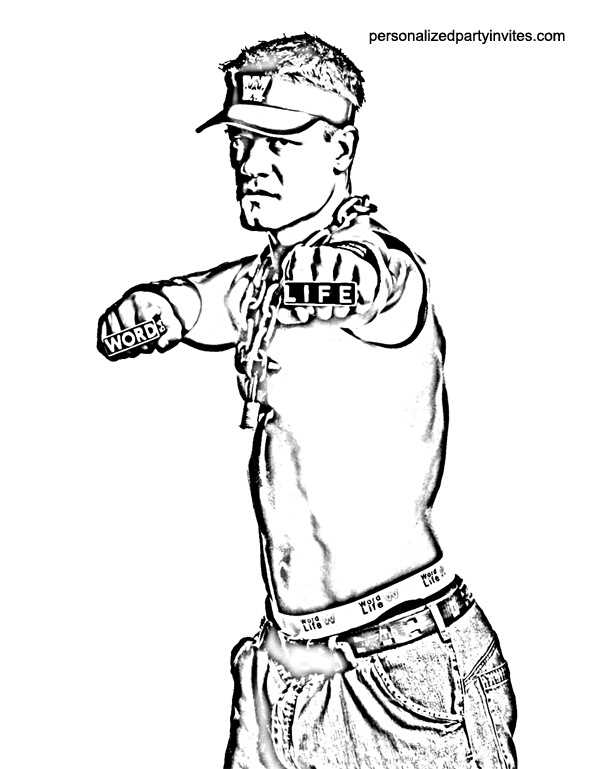 wwe coloring pages printable