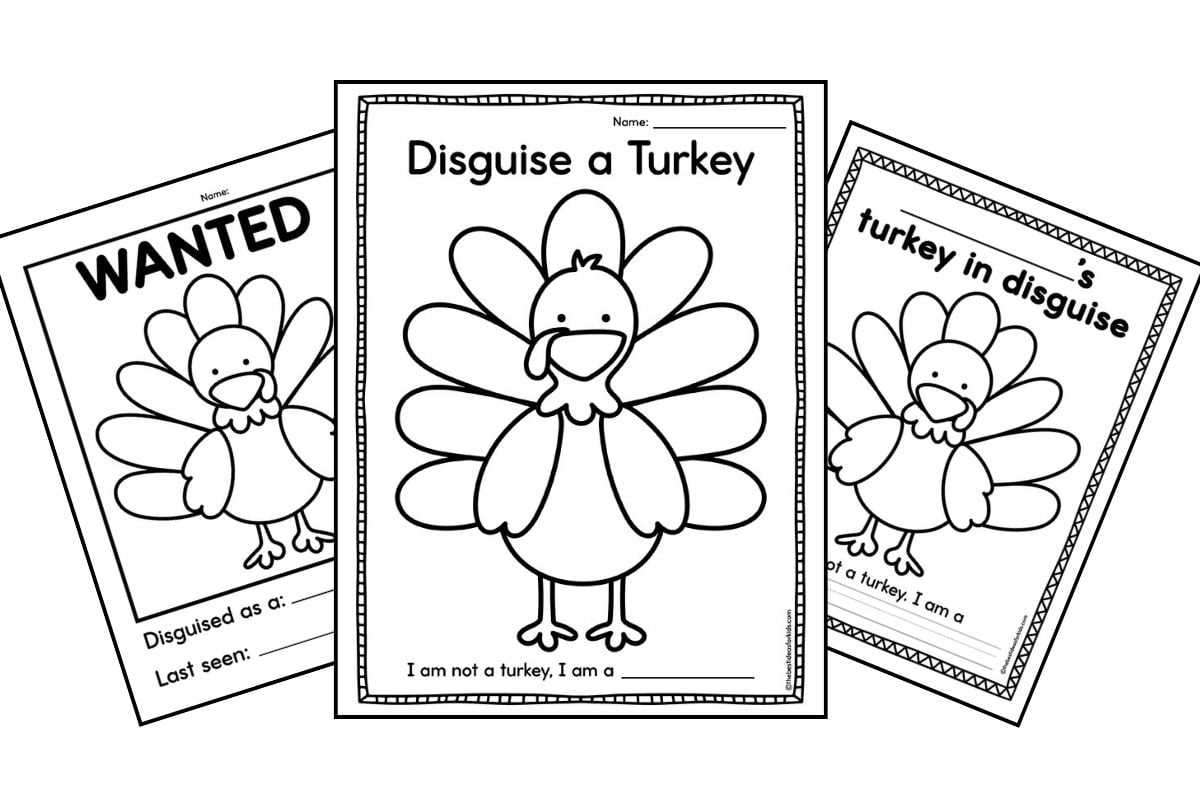 turkey in disguise free printable template