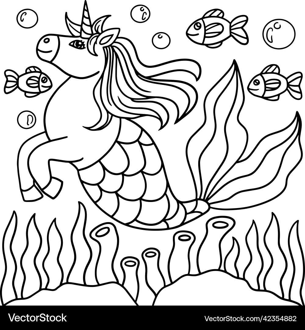 free printable unicorn mermaid coloring pages