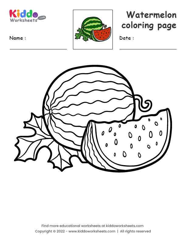 watermelon coloring pages printable