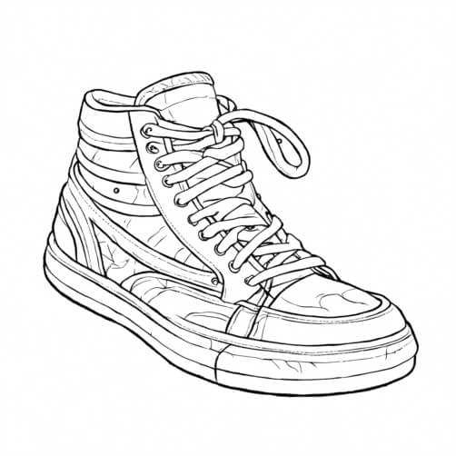 coloring pages shoes printable