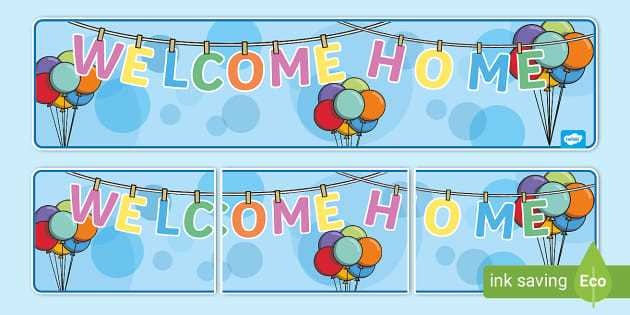 welcome home banner printable