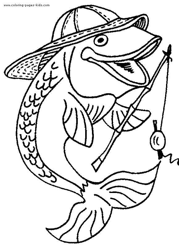 printable fishing coloring pages