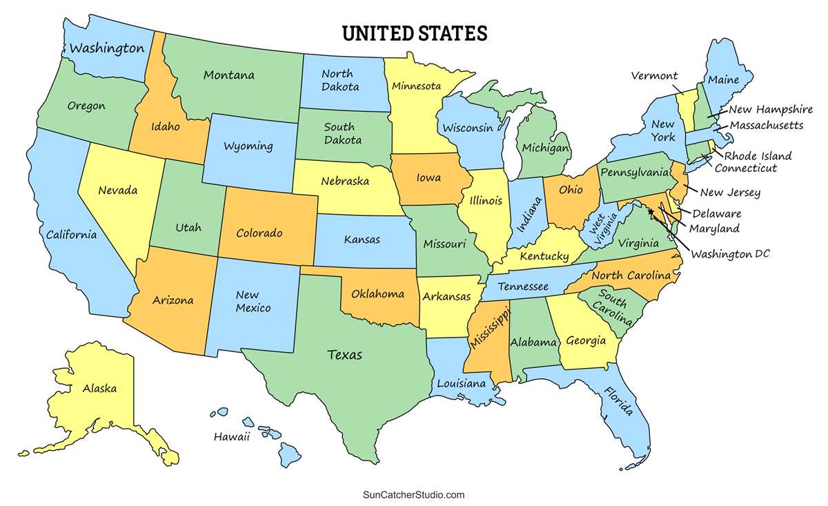 printable map of usa with cities