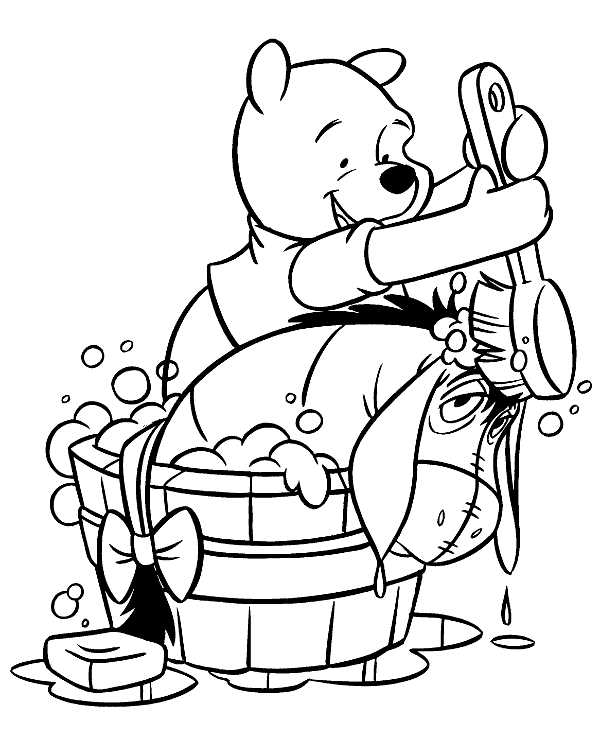 winnie the pooh printable colouring pages