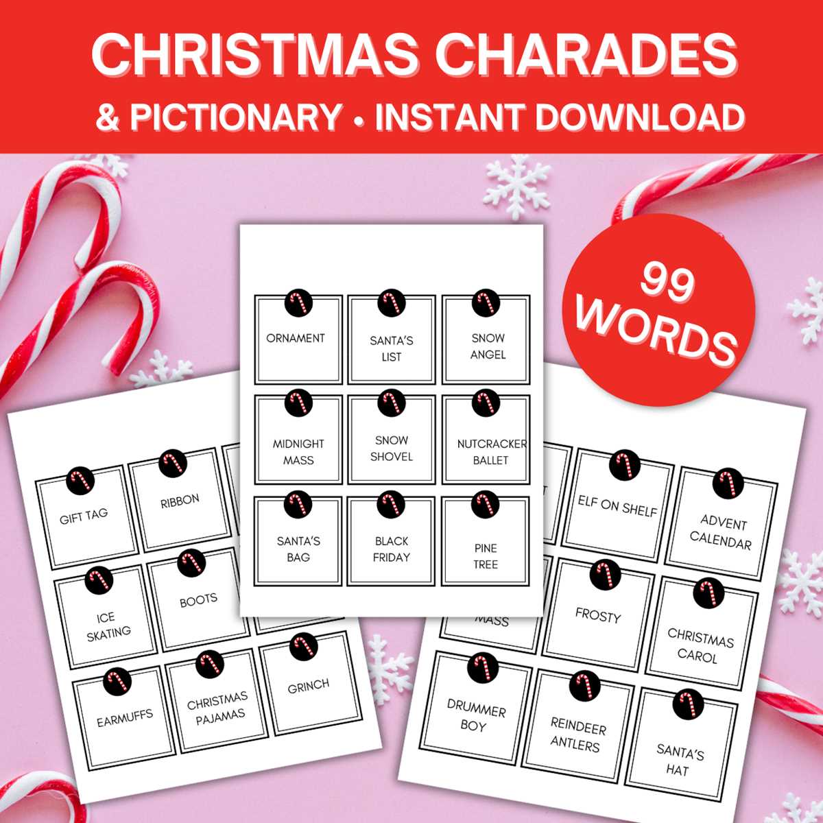 christmas charades printable