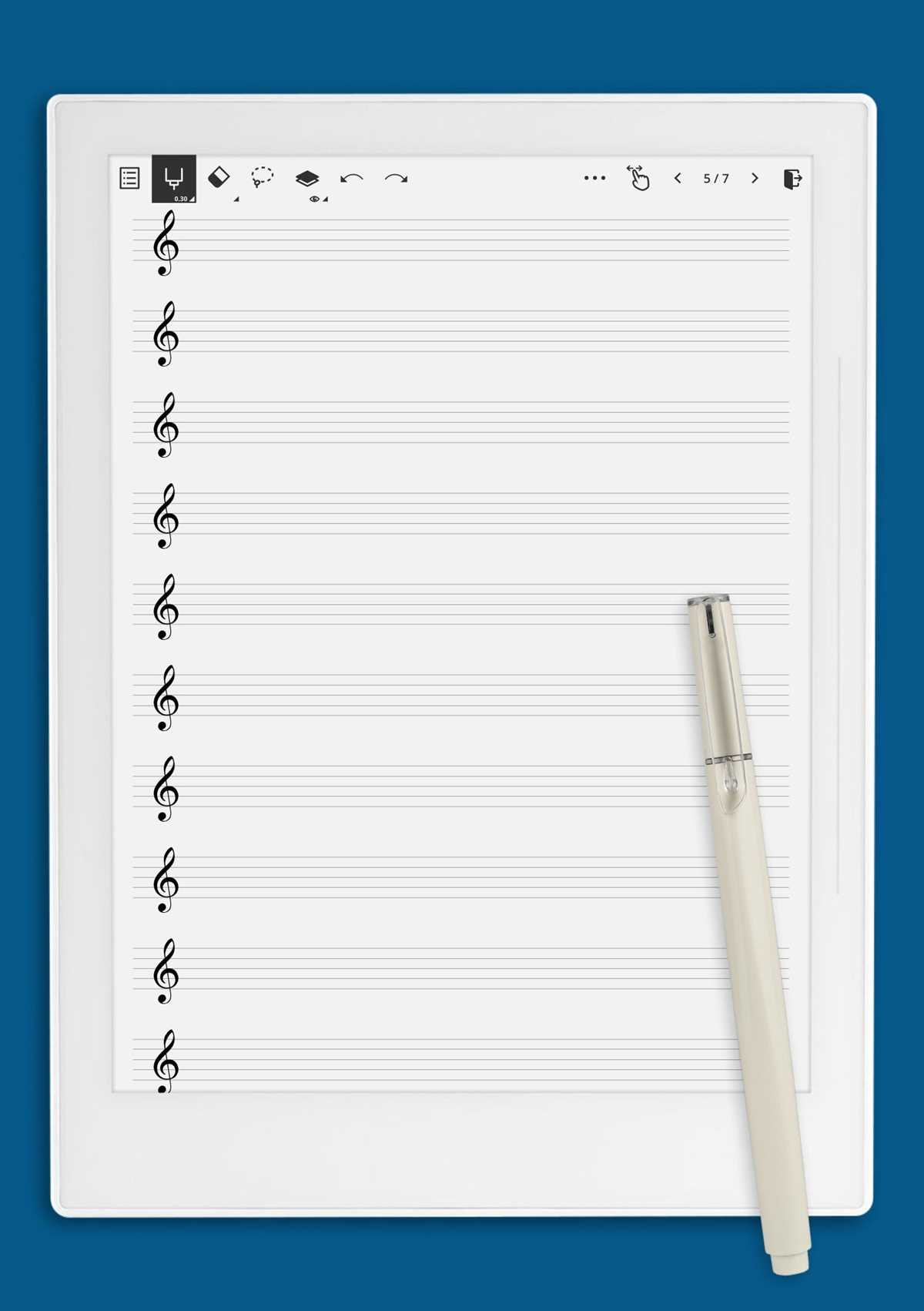 printable treble clef