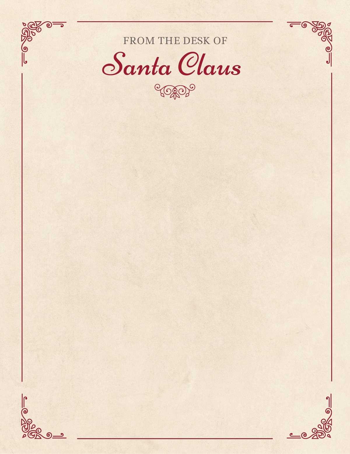 free santa letter printable templates