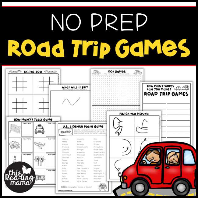road trip games free printable