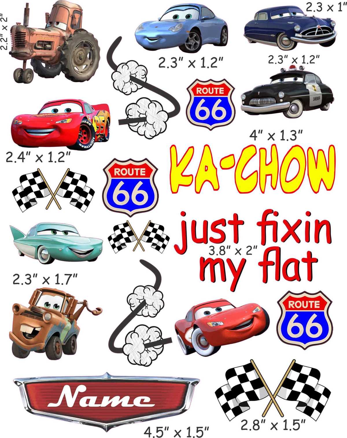 lightning mcqueen decals printable
