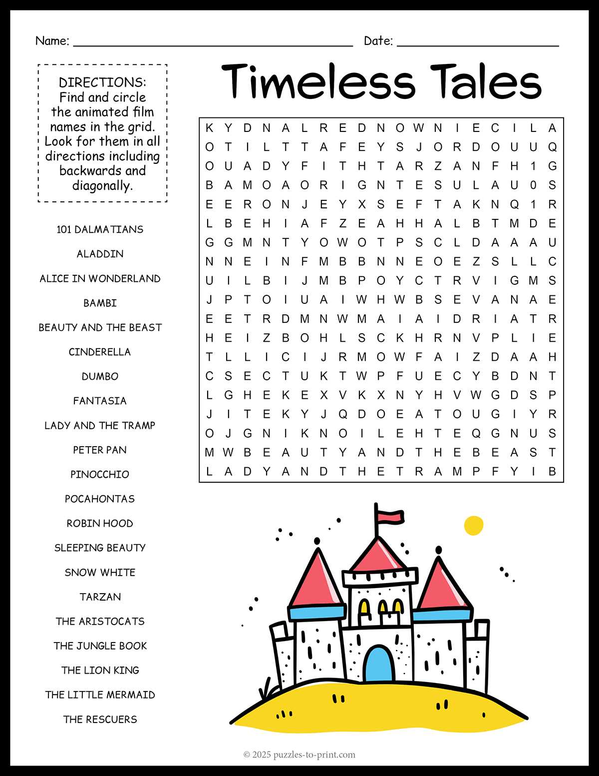 word search printable disney word search printable disney