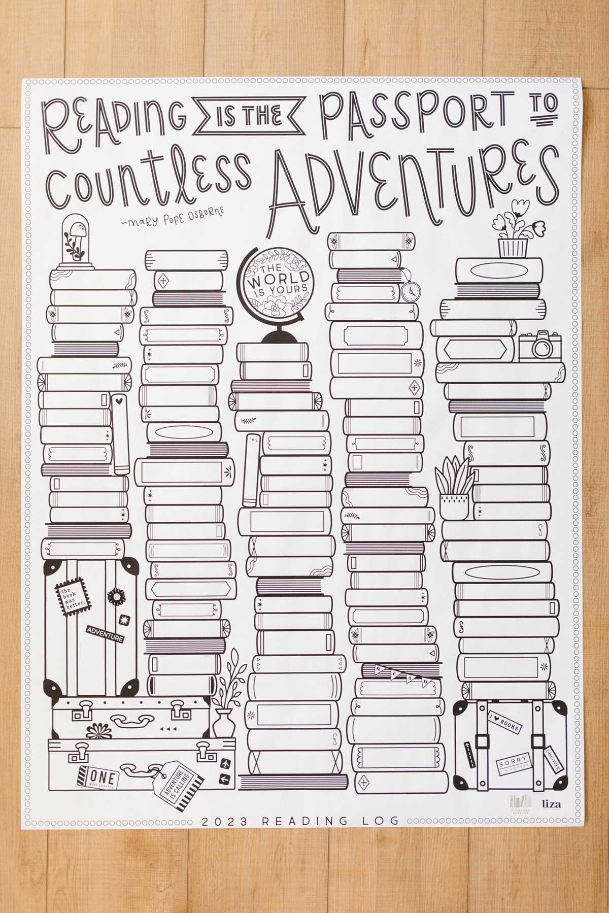 100 book challenge printable