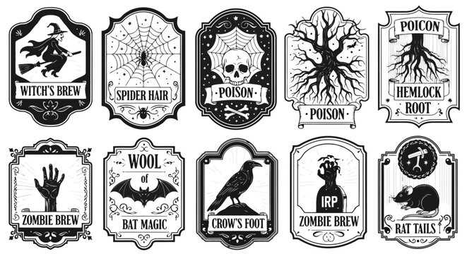 free printable halloween poison bottle labels