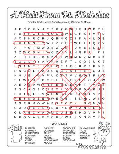 december word search printable