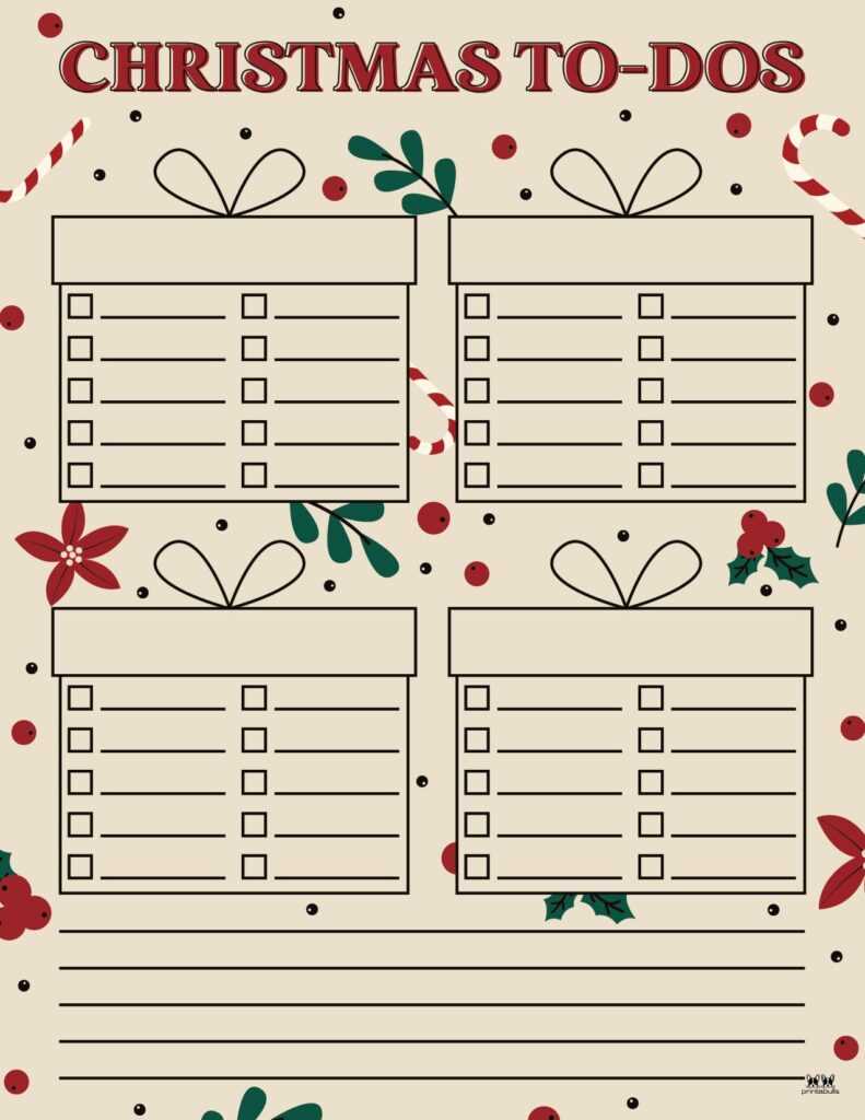 xmas list printable