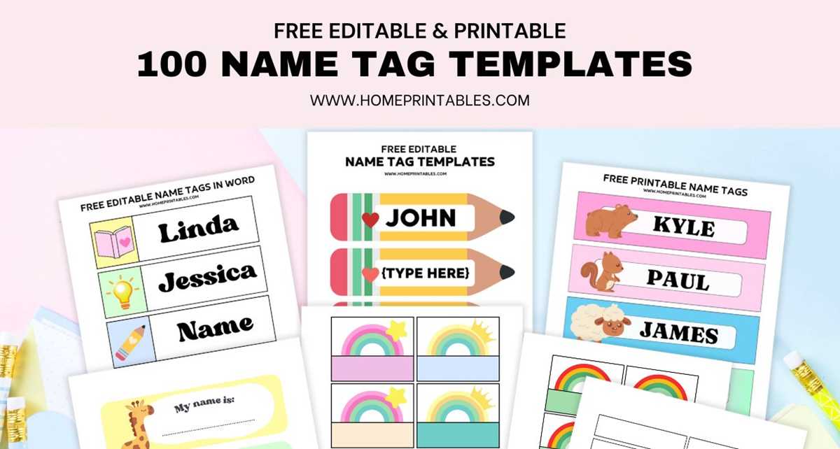 editable printable name tag template