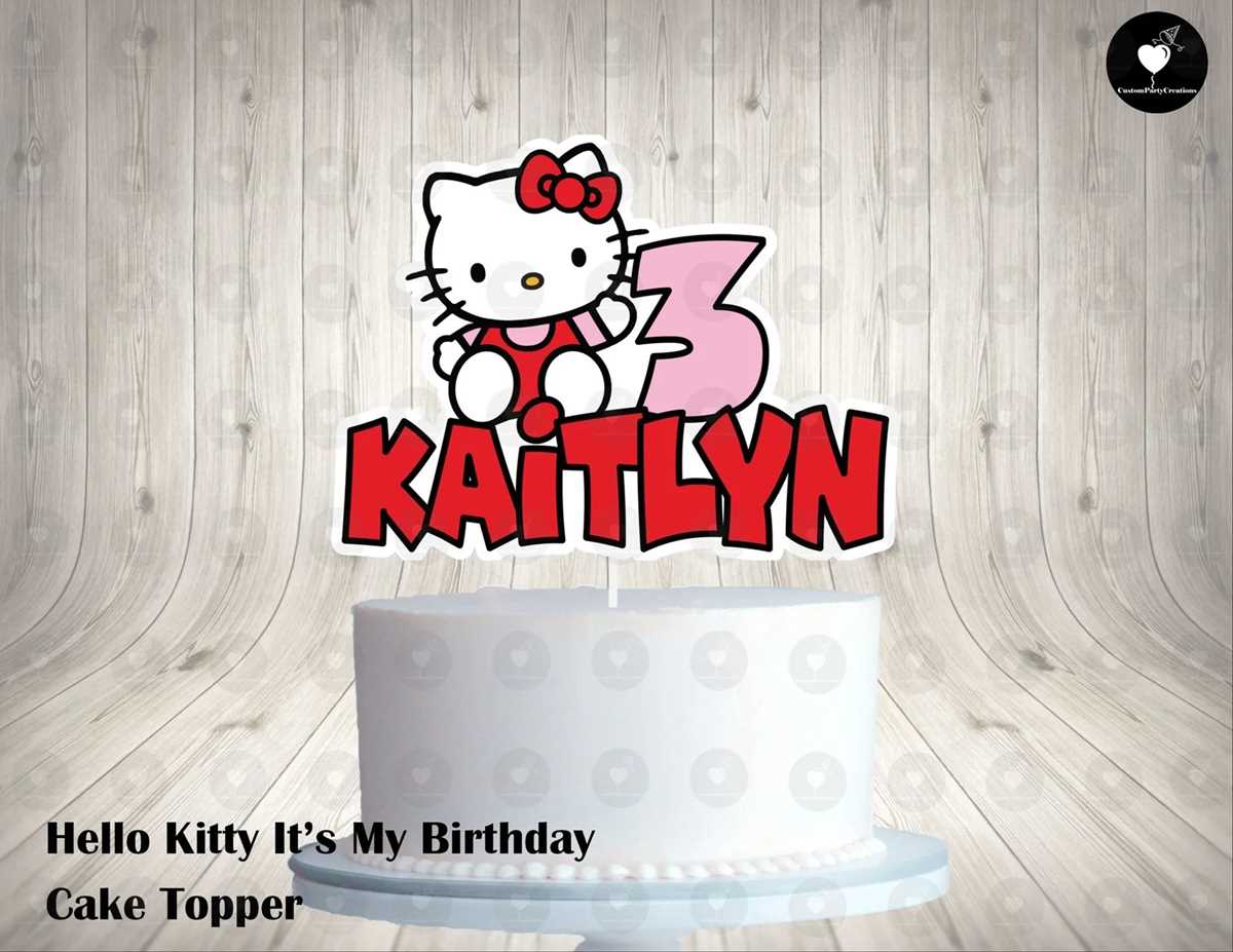 hello kitty cake topper printables