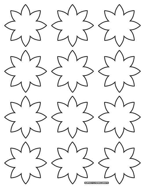 outline printable flower template