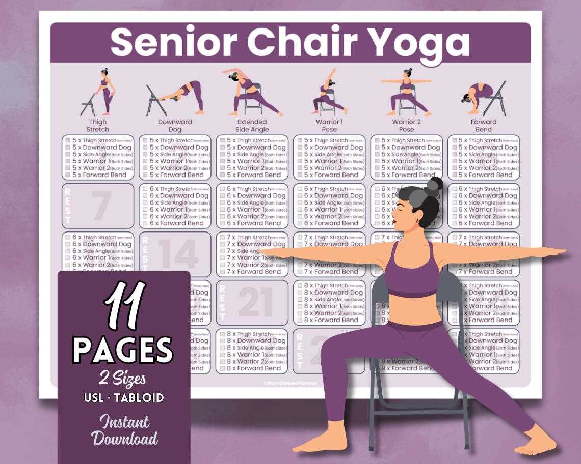 free chair yoga printable