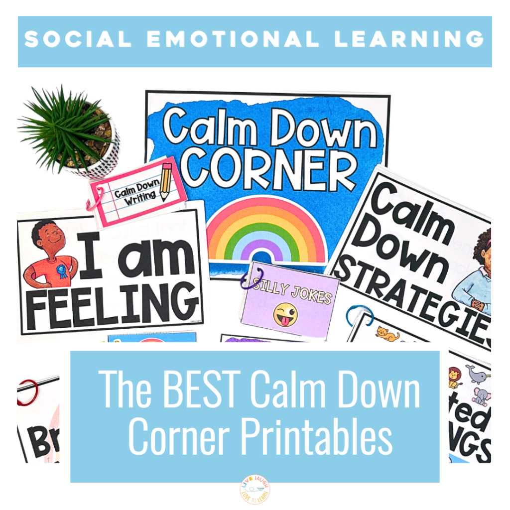 calming corner printables