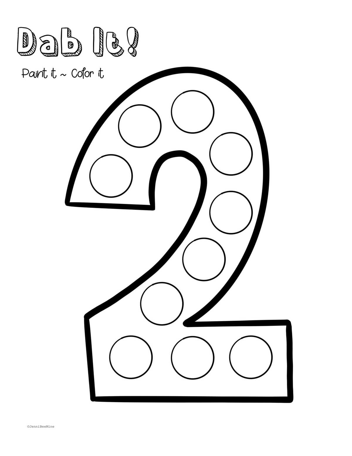 number 2 printable number 2 printable