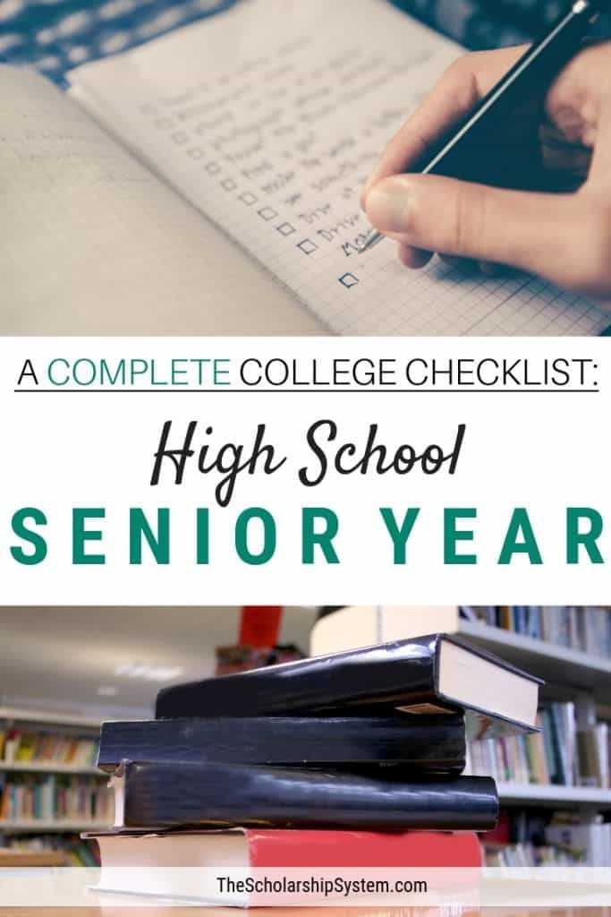 senior year checklist for parents printable