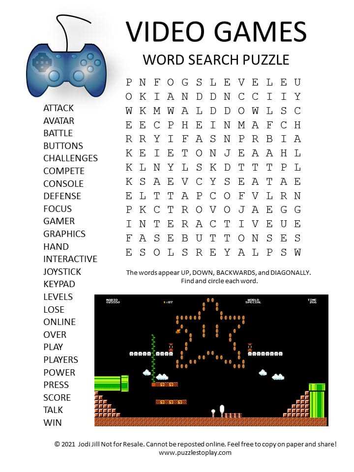 free gaming printables
