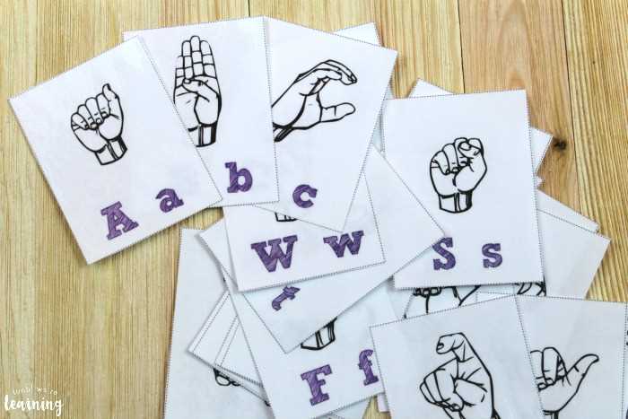 asl flash cards printable