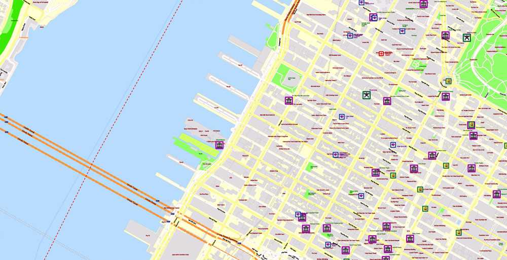 printable manhattan map with streets