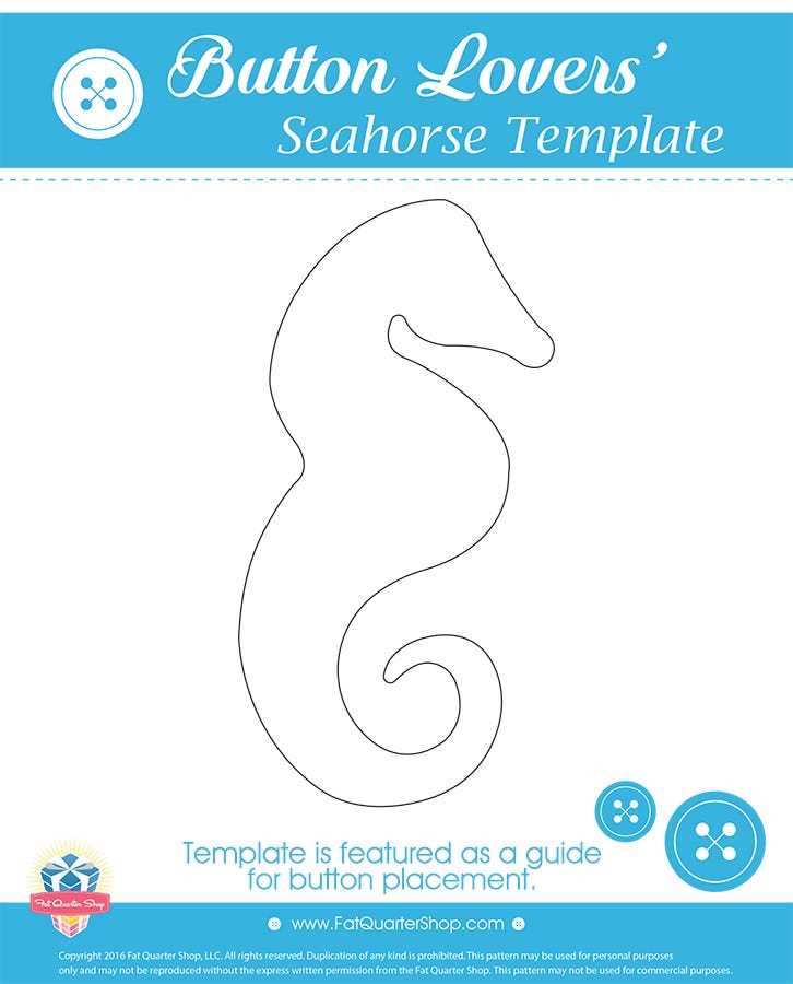 seahorse template printable