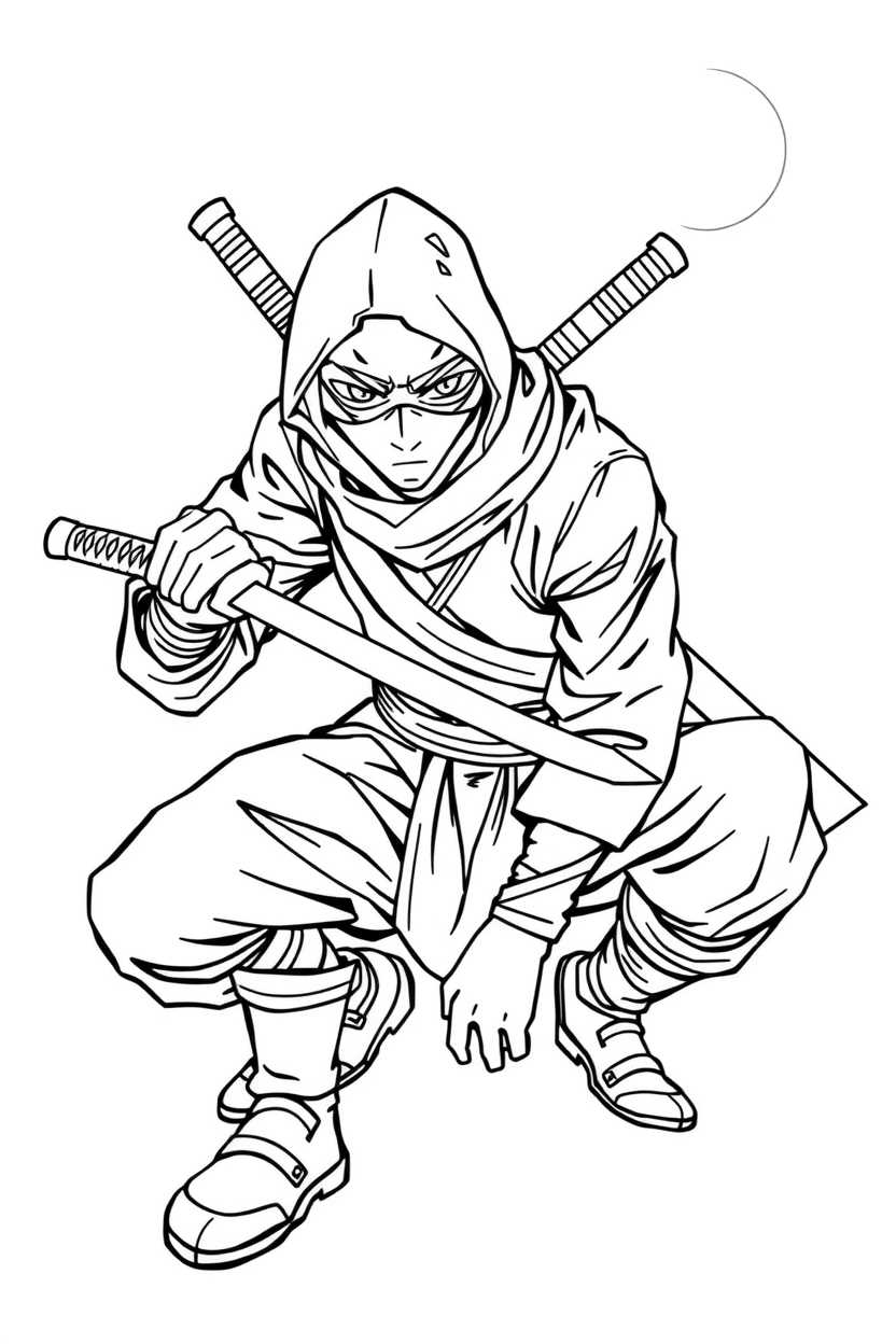 ninja printable coloring pages