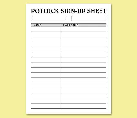 printable sign up sheets free