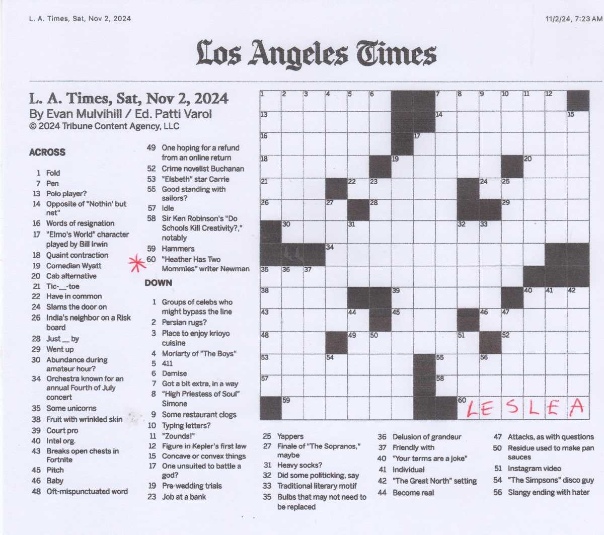 la times crossword printable la times crossword printable